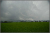 Regen maakt het landschap sompig