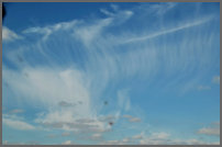 Mooie wolken op de terugweg naar Nederland
